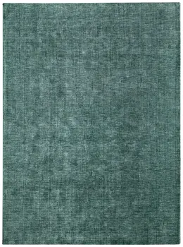8' X 11' Green And White Hand Woven Area Rug
