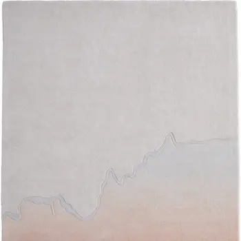 9' X 12' Pink And Ivory Ombre Hand Tufted Area Rug