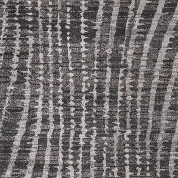 9' X 12' Black Gray And Ivory Abstract Area Rug