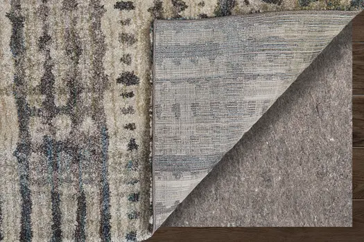 9' X 12' Gray Black And Ivory Abstract Distressed Area Rug
