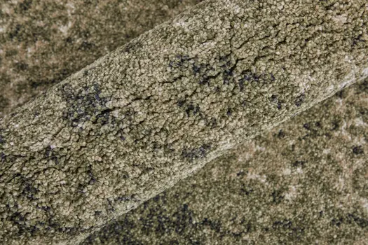 9' X 12' Green And Tan Abstract Distressed Area Rug