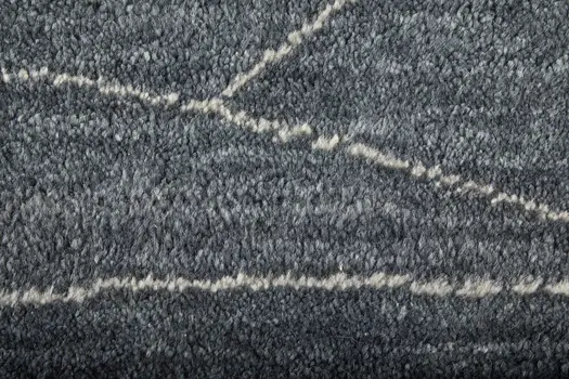 8' X 10' Gray And Ivory Abstract Hand Knotted Distressed Area Rug