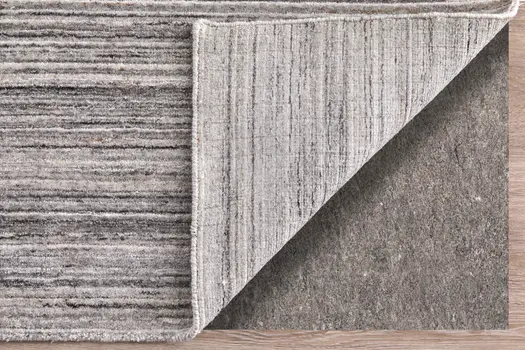 8' X 10' Gray Black And Brown Hand Woven Distressed Area Rug