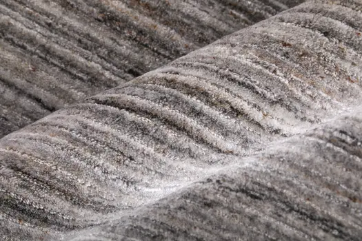 8' X 10' Gray Black And Brown Hand Woven Distressed Area Rug
