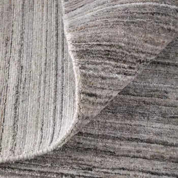 8' X 10' Gray Black And Brown Hand Woven Distressed Area Rug