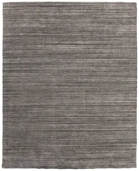 8' X 10' Black Gray And Brown Hand Woven Distressed Area Rug