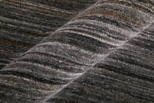 8' X 10' Black Gray And Brown Hand Woven Distressed Area Rug