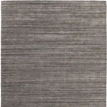 8' X 10' Black Gray And Brown Hand Woven Distressed Area Rug