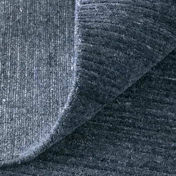 8' X 10' Blue And Gray Hand Woven Distressed Area Rug
