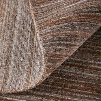 8' X 10' Brown Black And Gray Hand Woven Distressed Area Rug