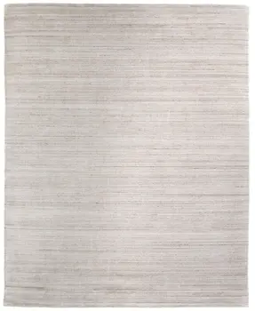 8' X 10' Ivory And Tan Hand Woven Distressed Area Rug