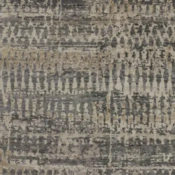 12' X 15' Tan And Taupe Abstract Hand Knotted Area Rug