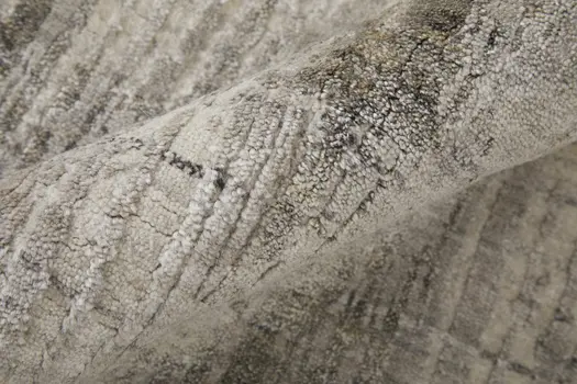 12' X 15' Gray And Ivory Abstract Hand Woven Distressed Area Rug
