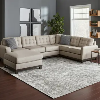 12' X 15' Gray And Ivory Abstract Hand Woven Distressed Area Rug