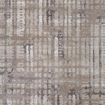 2' X 3' Brown Tan And Ivory Abstract Distressed Area Rug