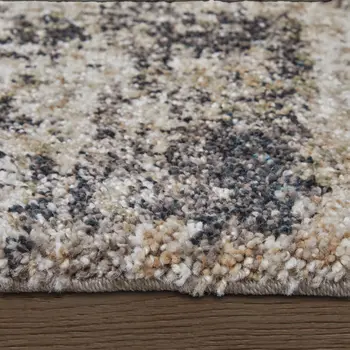 2' X 3' Gray Taupe And Ivory Abstract Distressed Area Rug