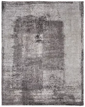 2' X 3' Gray Black And Taupe Abstract Distressed Area Rug