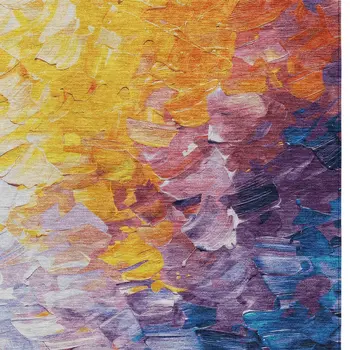 10' X 14' Gold Yellow Teal Blue And Lavender Abstract Washable Indoor Outdoor Area Rug