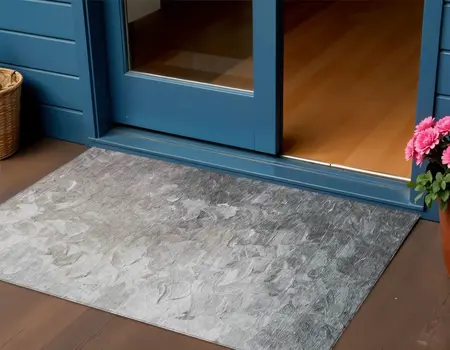 3' X 5' Taupe Brown And Silver Abstract Washable Indoor Outdoor Area Rug