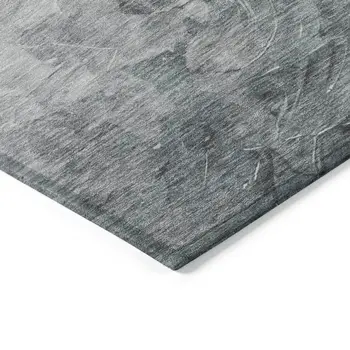 5' X 8' Taupe Brown And Silver Abstract Washable Indoor Outdoor Area Rug