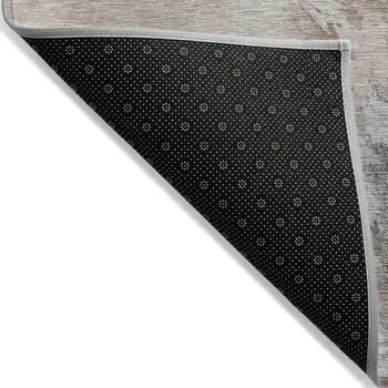 10' X 14' Brown Ivory And Gray Abstract Washable Indoor Outdoor Area Rug