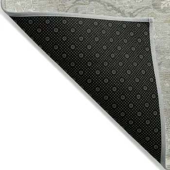 10' X 14' Taupe And Ivory Medallion Washable Indoor Outdoor Area Rug