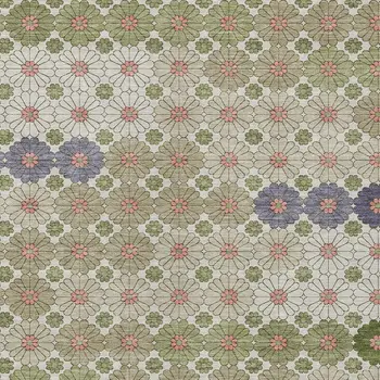 5' X 8' Artichoke Green Purple And Ivory Floral Washable Indoor Outdoor Area Rug