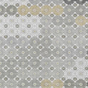 8' X 10' Gray Beige And Ivory Floral Washable Indoor Outdoor Area Rug
