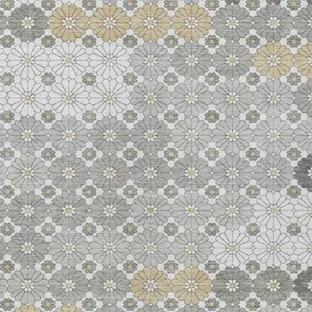 9' X 12' Gray Beige And Ivory Floral Washable Indoor Outdoor Area Rug