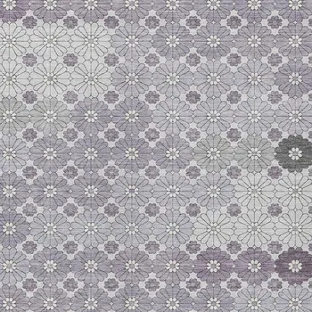 8' X 10' Lavender Gray And Ivory Floral Washable Indoor Outdoor Area Rug