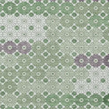 8' X 10' Sage Purple And Ivory Floral Washable Indoor Outdoor Area Rug