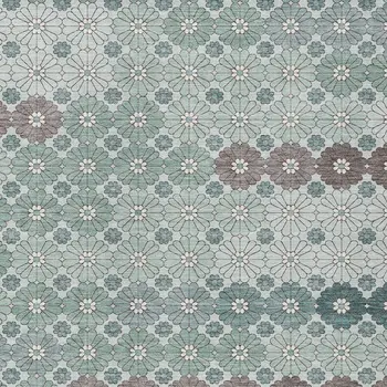 3' X 5' Teal Blue Gray And Ivory Floral Washable Indoor Outdoor Area Rug