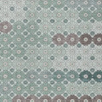 5' X 8' Teal Blue Gray And Ivory Floral Washable Indoor Outdoor Area Rug