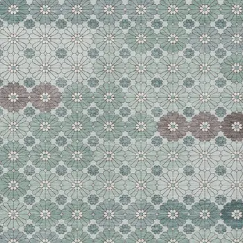 9' X 12' Teal Blue Gray And Ivory Floral Washable Indoor Outdoor Area Rug