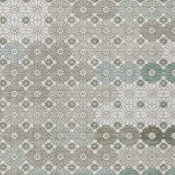 3' X 5' Taupe Teal Blue And Ivory Floral Washable Indoor Outdoor Area Rug