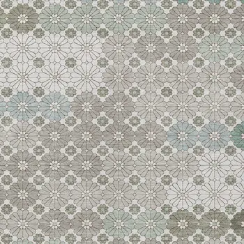 5' X 8' Taupe Teal Blue And Ivory Floral Washable Indoor Outdoor Area Rug