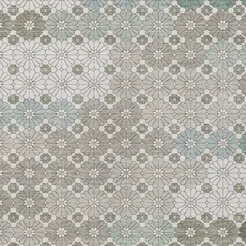 8' X 10' Taupe Teal Blue And Ivory Floral Washable Indoor Outdoor Area Rug