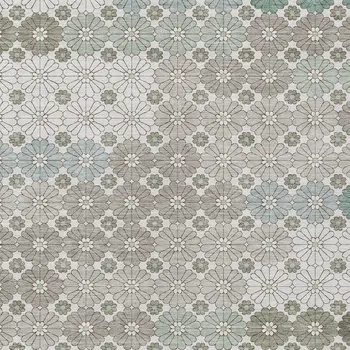 10' X 14' Taupe Teal Blue And Ivory Floral Washable Indoor Outdoor Area Rug
