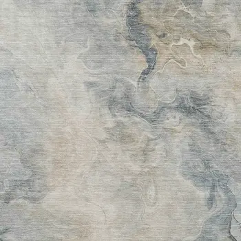 9' X 12' Beige Khaki And Gray Abstract Washable Indoor Outdoor Area Rug
