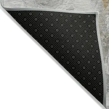 10' X 14' Graphite And Ivory Abstract Washable Indoor Outdoor Area Rug