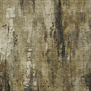 5' X 8' Beige And Taupe Abstract Washable Indoor Outdoor Area Rug