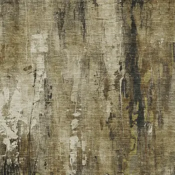 10' X 14' Beige And Taupe Abstract Washable Indoor Outdoor Area Rug