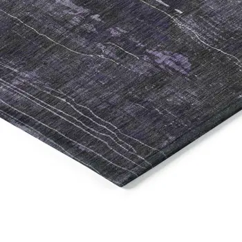 8' X 10' Purple And Ivory Abstract Washable Indoor Outdoor Area Rug
