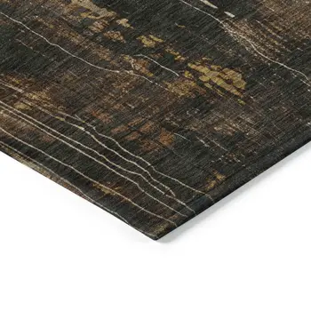 3' X 5' Taupe Gray And Ivory Abstract Washable Indoor Outdoor Area Rug