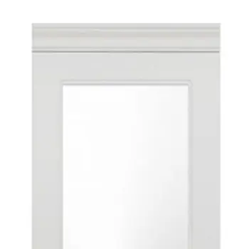 71" White Wood Mirrored Two Door Combo Dresser