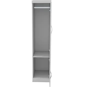 71" White Wood Mirrored Two Door Combo Dresser