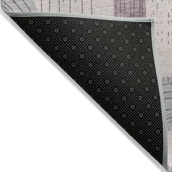 8' X 10' Pink And Gray Geometric Washable Indoor Outdoor Area Rug