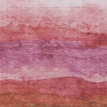 3' X 5' Blush Mauve And Rust Abstract Washable Indoor Outdoor Area Rug