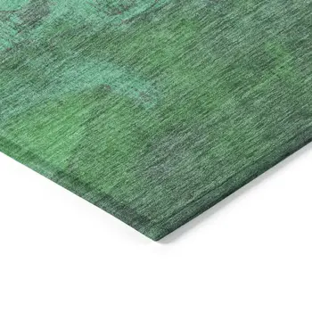 8' X 10' Green And Mint Green Abstract Washable Indoor Outdoor Area Rug