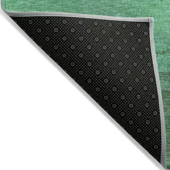 10' X 14' Green And Mint Green Abstract Washable Indoor Outdoor Area Rug